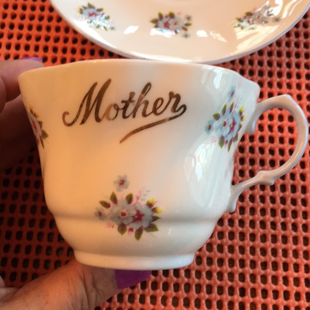 Royal Dover Bone China MOTHER cup and saucer